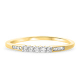 Photo of Wilhelmina 3/8 CT. T.W. Diamond Princess Cluster Bridal Set 10K Yellow Gold [BT587YL]