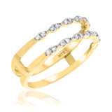 Photo of Jules 3/8 ct tw. Diamond Wedding Band Set 14K Yellow Gold [BT917YL]