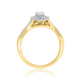 Photo of Veda 1/2 ct tw. Diamond Pear Solitaire Engagement Ring 14K Yellow Gold [BT679YE-F018]