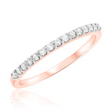 Photo of Reverent 1 1/5 CT. T.W. Diamond Princess Cluster Bridal Set 10K Rose Gold [BT634RL]