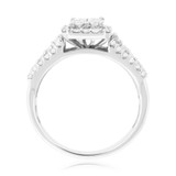 Photo of Reverent 1 1/5 CT. T.W. Diamond Princess Cluster Bridal Set 14K White Gold [BT634WE-C000]