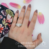 Photo of Reverent 1 1/5 CT. T.W. Diamond Princess Cluster Bridal Set 10K Yellow Gold [BR634Y-C000]