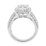 Photo of Louise 2 1/4 Carat T.W. Diamond Cushion Cluster Bridal Set 14K White Gold [BT635WE-C000]