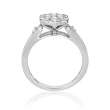 Photo of Melanie 7/8 Carat T.W. Diamond Fancy Cluster Bridal Set 10K White Gold [BT639WE-C000]