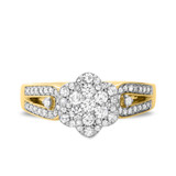 Photo of Melanie 7/8 Carat T.W. Diamond Fancy Cluster Bridal Set 14K Yellow Gold [BT639YE-C000]