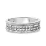 Photo of Madeline 3/4 Carat T.W. Diamond Fancy Cluster Bridal Set 14K White Gold [BT640WL]