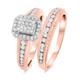 Photo of Journee 2/3 Carat T.W. Diamond Fancy Cluster Bridal Set 14K Rose Gold [BR642R-C000]