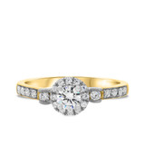 Photo of Ella 3/4 ct tw. Diamond Round Solitaire Engagement Ring 10K Yellow Gold [BT685YE-R023]
