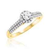 Photo of Logan 1/2 Carat T.W. Diamond Round Solitaire Bridal Set 10K Yellow Gold [BT675YE-R023]