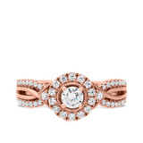 Photo of Janette 1/2 ct tw. Diamond Round Solitaire Engagement Ring 10K Rose Gold [BT690RE-R023]