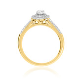 Photo of Savannah 5/8 CT. T.W. Diamond Pear Solitaire Bridal Set 10K Yellow Gold [BT676YE-C000]