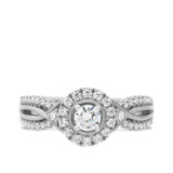 Photo of Janette 1/2 ct tw. Diamond Round Solitaire Engagement Ring 14K White Gold [BT690WE-R023]