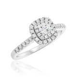 Photo of Analiese 5/8 Carat T.W. Diamond Round Solitaire Bridal Set 10K White Gold [BT677WE-R018]