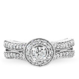 Photo of Cobie 1 3/8 ct tw. Diamond Round Solitaire Trio Set 10K White Gold [BT559WE-R029]