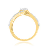 Photo of Kelsi 3/8 ct tw. Diamond Round Cluster Engagement Ring 14K Yellow Gold [BT692YE-C000]