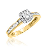 Photo of Chase 3/4 ct tw. Diamond Round Solitaire Engagement Ring 10K Yellow Gold [BT693YE-R029]