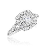 Photo of Kalani 1 1/6 Carat T.W. Diamond Round Solitaire Bridal Set 14K White Gold [BT680WE-R023]
