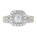 Photo of Kalani 1 1/6 Carat T.W. Diamond Round Solitaire Bridal Set 10K Yellow Gold [BR680Y-R023]