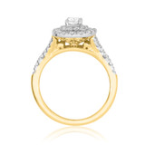 Photo of Kalani 1 1/6 Carat T.W. Diamond Round Solitaire Bridal Set 10K Yellow Gold [BT680YE-R023]