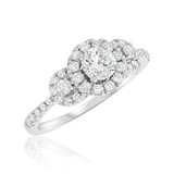 Photo of Karissa 1 ct tw. Diamond Round Solitaire Engagement Ring 14K White Gold [BT694WE-R059]