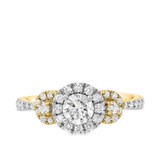 Photo of Karissa 1 ct tw. Diamond Round Solitaire Engagement Ring 14K Yellow Gold [BT694YE-R059]