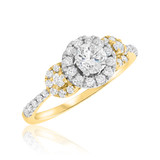 Photo of Karissa 1 ct tw. Diamond Round Solitaire Engagement Ring 14K Yellow Gold [BT694YE-R059]
