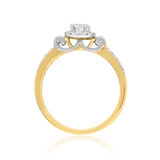 Photo of Ella 7/8 Carat T.W. Diamond Round Solitaire Bridal Set 14K Yellow Gold [BT685YE-R023]
