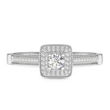 Photo of Bridgette 1/2 ct tw. Diamond Cushion Cluster Trio Set 14K White Gold [BT572WE-C000]