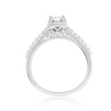 Photo of Eagan 2/3 Carat T.W. Diamond Princess Solitaire Bridal Set 14K White Gold [BT688WE-P023]