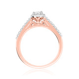Photo of Farris 2/3 Carat T.W. Diamond Round Solitaire Bridal Set 14K Rose Gold [BT689RE-R023]