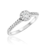 Photo of Farris 2/3 Carat T.W. Diamond Round Solitaire Bridal Set 14K White Gold [BT689WE-R023]
