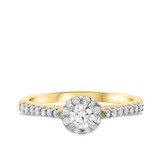 Photo of Farris 2/3 Carat T.W. Diamond Round Solitaire Bridal Set 10K Yellow Gold [BT689YE-R023]