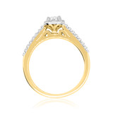 Photo of Farris 2/3 Carat T.W. Diamond Round Solitaire Bridal Set 14K Yellow Gold [BT689YE-R023]