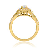 Photo of Janette 3/4 Carat T.W. Diamond Round Solitaire Bridal Set 10K Yellow Gold [BT690YE-R023]