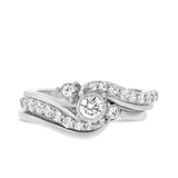 Photo of Kelsi 1/2 Carat T.W. Round Cluster Bridal Set 10K White Gold [BR692W-C000]