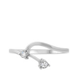 Photo of Kelsi 1/2 Carat T.W. Diamond Round Cluster Bridal Set 10K White Gold [BT692WL]