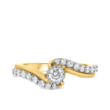 Photo of Kelsi 1/2 Carat T.W. Diamond Round Cluster Bridal Set 14K Yellow Gold [BT692YE-C000]