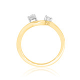 Photo of Kelsi 1/2 Carat T.W. Diamond Round Cluster Bridal Set 14K Yellow Gold [BT692YL]