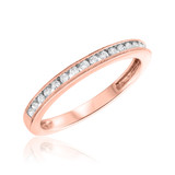 Photo of Chase 7/8 Carat T.W. Diamond Round Solitaire Bridal Set 10K Rose Gold [BT693RL]