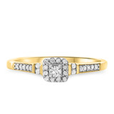 Photo of Enchanted 3/8 ct tw. Diamond Cushion Cluster Trio Set 10K Yellow Gold [BT579YE-C000]