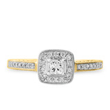 Photo of Allure 1/2 ct tw. Diamond Princess Solitaire Trio Set 10K Yellow Gold [BT580YE-P018]