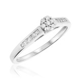 Photo of Culverette 1/2 ct tw. Diamond Round Cluster Trio Set 14K White Gold [BT584WE-C000]