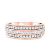 Photo of Louise 3 ct tw. Diamond Cushion Cluster Trio Set 10K Rose Gold [BT635RM]
