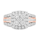 Photo of Louise 3 ct tw. Diamond Cushion Cluster Trio Set 14K Rose Gold [BT635RE-C000]