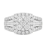 Photo of Louise 3 ct tw. Diamond Cushion Cluster Trio Set 10K White Gold [BT635WE-C000]