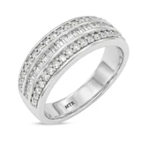Photo of Louise 3 ct tw. Diamond Cushion Cluster Trio Set 10K White Gold [BT635WM]