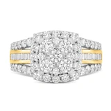 Photo of Louise 3 ct tw. Diamond Cushion Cluster Trio Set 10K Yellow Gold [BT635YE-C000]