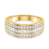 Photo of Louise 3 ct tw. Diamond Cushion Cluster Trio Set 14K Yellow Gold [BT635YM]