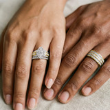 Photo of Helena 1 7/8 ct tw. Diamond Marquise Cluster Trio Set 14K Yellow Gold [BT636Y-C000]