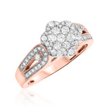 Photo of Melanie 1 3/8 ct tw. Diamond Fancy Cluster Trio Set 14K Rose Gold [BT639RE-C000]